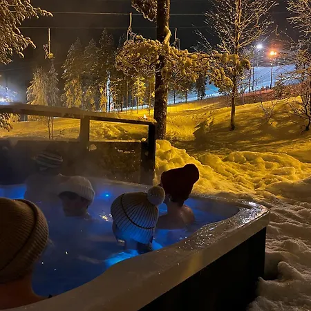 Porthos Ski-in With Private Hot Tub And Sauna In Lapland Chalet Pyhätunturi
